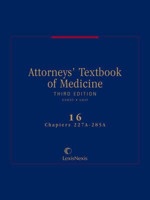 cover image of Attorneys' Textbook of Medicine